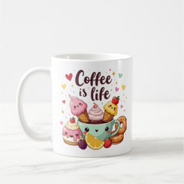 Koffie is het leven voor kinderen koffiemok