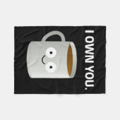 Koffie is je eigen cafeïne verslaafde ironische gr fleece deken (Voorkant (Horizontaal))