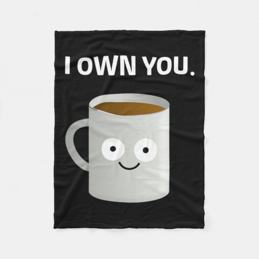 Koffie is je eigen cafeïne verslaafde ironische gr fleece deken (Voorkant)