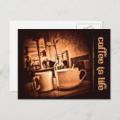 Koffie is leven briefkaart (Voorkant / Achterkant)