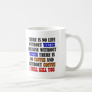 Koffie Is Leven Grappige Mok of Reisbeker