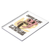 KOFFIE IS LEVEN, HET GAAT OM HOPEN EN DREAMS NOTITIEBOEK (Linkerzijde)