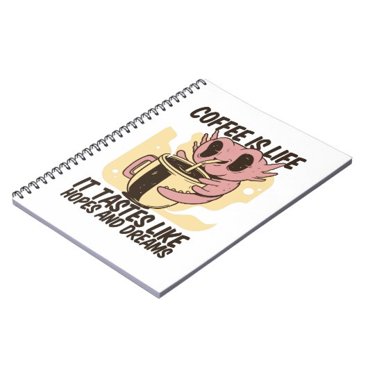 KOFFIE IS LEVEN, HET GAAT OM HOPEN EN DREAMS NOTITIEBOEK (Linkerzijde)