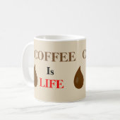 Koffie is leven koffiemok (Voorkant links)