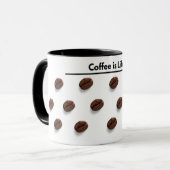 Koffie is leven mok (Voorkant links)