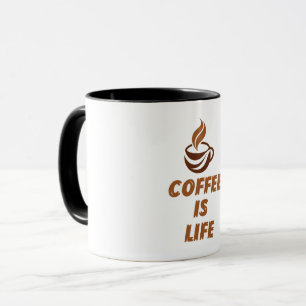 Koffie Is Leven Mok – Grappig Motiverend Koffie