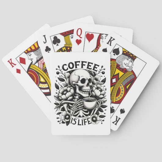 Koffie is leven pokerkaarten (Achterkant)