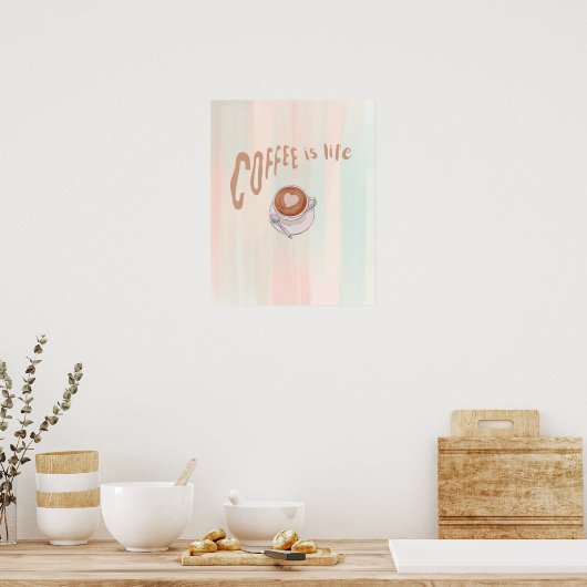 Koffie is leven poster (Keuken)