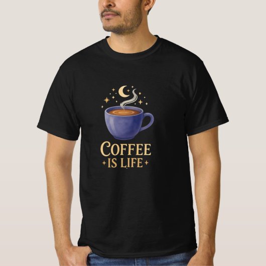 Koffie Is Leven T-Shirt (Voorkant)