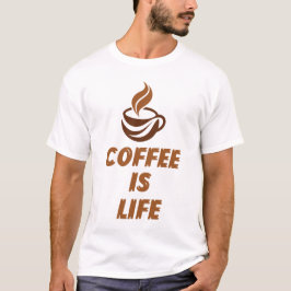 Koffie Is Leven T-Shirt – Grappige Motiverende Kof