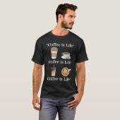 "Koffie is leven" T-shirt Unisex (Voorkant volledig)