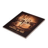 Koffie is leven tegeltje (Zijkant)