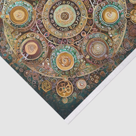 Koffie is liefde, Java Art Mandala Tissuepapier (Detail)