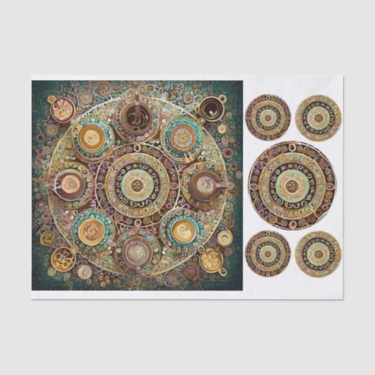 Koffie is Liefde, Java Kunst Mandala Tissuepapier (Voorkant)