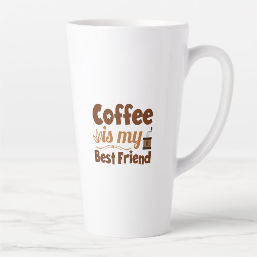 Koffie is mijn beste vriend latte mok (Rechts)