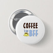 Koffie is mijn BFF Ronde Button 5,7 Cm (Voorkant /achterkant)