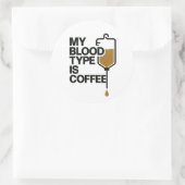 Koffie is mijn bloedgroep sticker (Tas)