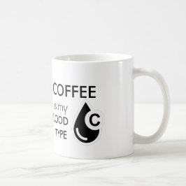 Koffie is mijn bloedtype koffiemok