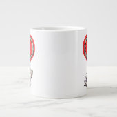 Koffie is mijn catnip Funny Obsessed Cat Cartoon Grote Koffiekop (Voorkant)