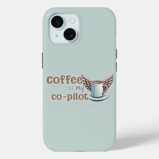 Koffie is mijn co-piloot Case-Mate iPhone case (Achterkant)