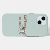 Koffie is mijn co-piloot Case-Mate iPhone case (Achterkant (horizontaal))