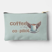 Koffie is mijn co-piloot Cosmetic Bag Etui (Achterkant)