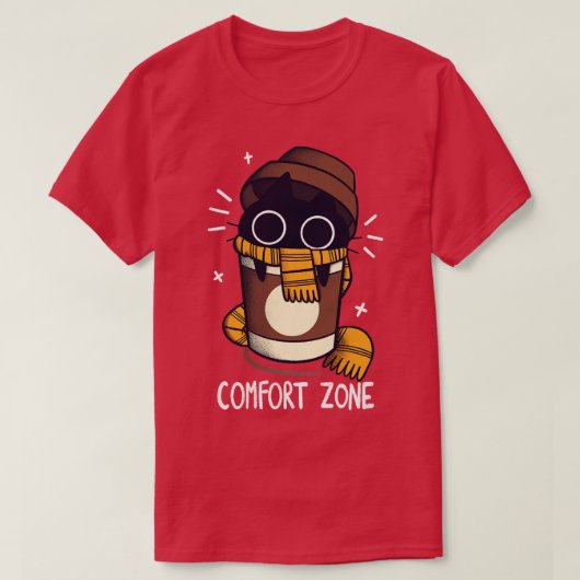 Koffie is mijn Comfort Zone T-shirt (Design voorkant)