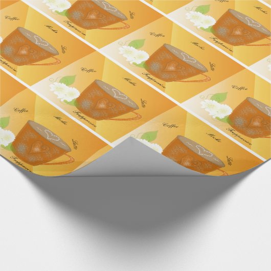 Koffie is mijn dessert cadeaupapier (Hoek)