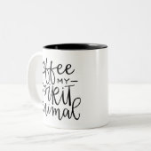 Koffie is mijn diervriendelijke Mok (Voorkant links)