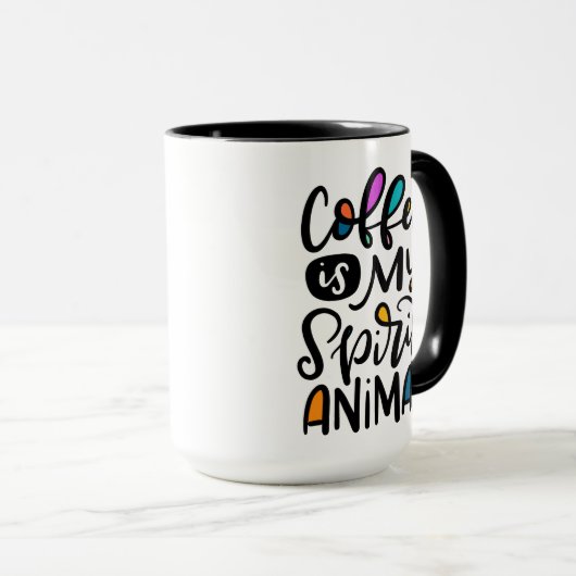 Koffie is mijn dikke dief, met handschrift mok (Voorkant rechts)