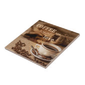 Koffie is mijn eerste Love Kitchen Tegel Tegeltje (Zijkant)