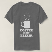 Koffie is mijn Elixir White Edition T-shirt (Design voorkant)