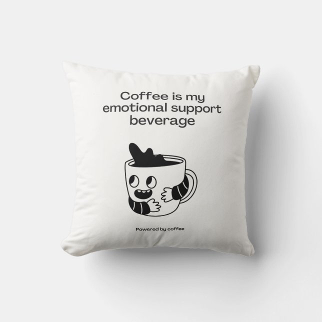 Koffie is mijn emotionele steun kussen (Voorkant)