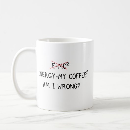 Koffie is mijn energie - Funny Physics Mok (Links)