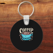 Koffie is mijn favoriete collega sleutelhanger (Voorkant)