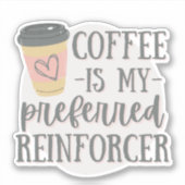 Koffie is mijn favoriete versterker, ABA cadeau, Sticker (Voorkant)