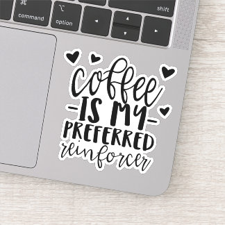 Koffie is mijn favoriete versterker, ABA sticker, Sticker
