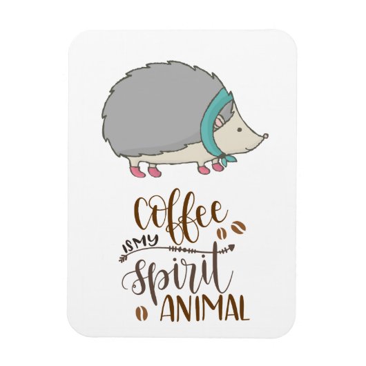 Koffie is Mijn Geest Dier Egel Magneet (Verticaal)