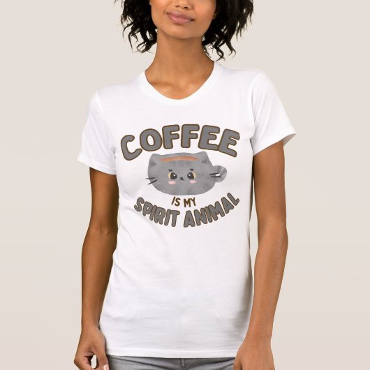 Koffie IS MIJN GESCHIKT DIER. T-shirt (Voorkant)