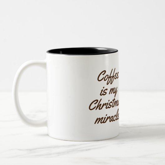Koffie is mijn kerstcitaat tweekleurige koffiemok (Links)