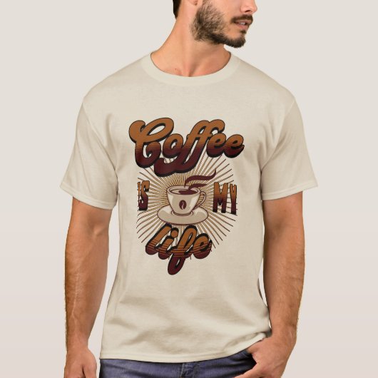 Koffie is mijn Leven T-shirt (Voorkant)