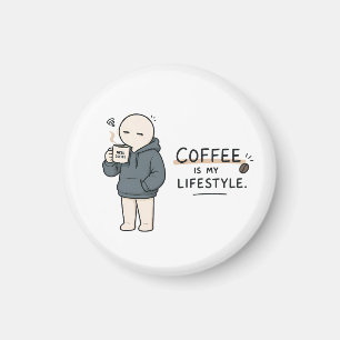 Koffie Is Mijn Levensstijl Grappige Koffie Liefheb Magneet