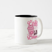 Koffie is mijn liefde taal Valentijnsdag cadeau Tweekleurige Koffiemok (Voorkant rechts)
