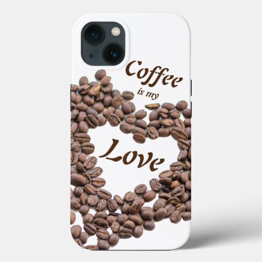 Koffie is mijn liefde voor koffiebonen hart Case-Mate iPhone case (Achterkant)