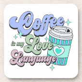 Koffie is mijn liefdestaal bier onderzetter (Voorkant)