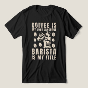 Koffie is mijn liefdestaal Funny Barista Tri-Blend Shirt