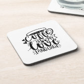 Koffie is mijn liefdestaal Funny Quote Bier Onderzetter (Linkerzijde)