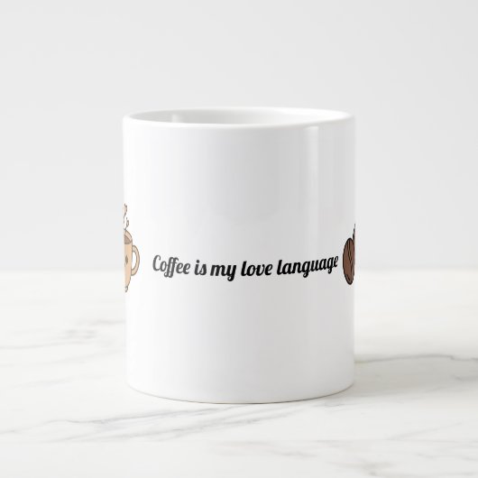 Koffie Is Mijn Liefdestaal Grote Koffiekop (Voorkant)
