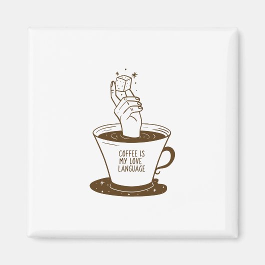 Koffie is mijn liefdestaal magneet (Voorkant)
