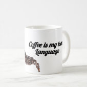 Koffie is mijn liefdestaal mok - grappig cadeau (Voorkant rechts)